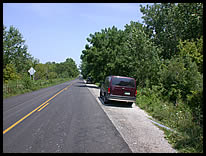 parking area at Reservoir Spillway