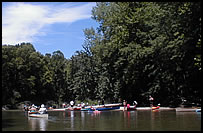 paddlers canoeing and kayaking Wildcat Creek