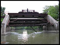 looking upstream at "Guillotine Dam"